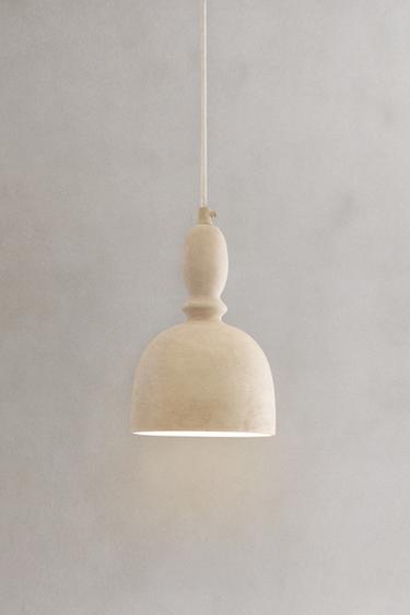 SMALL CERAMIC CEILING LAMP - Beige Zara