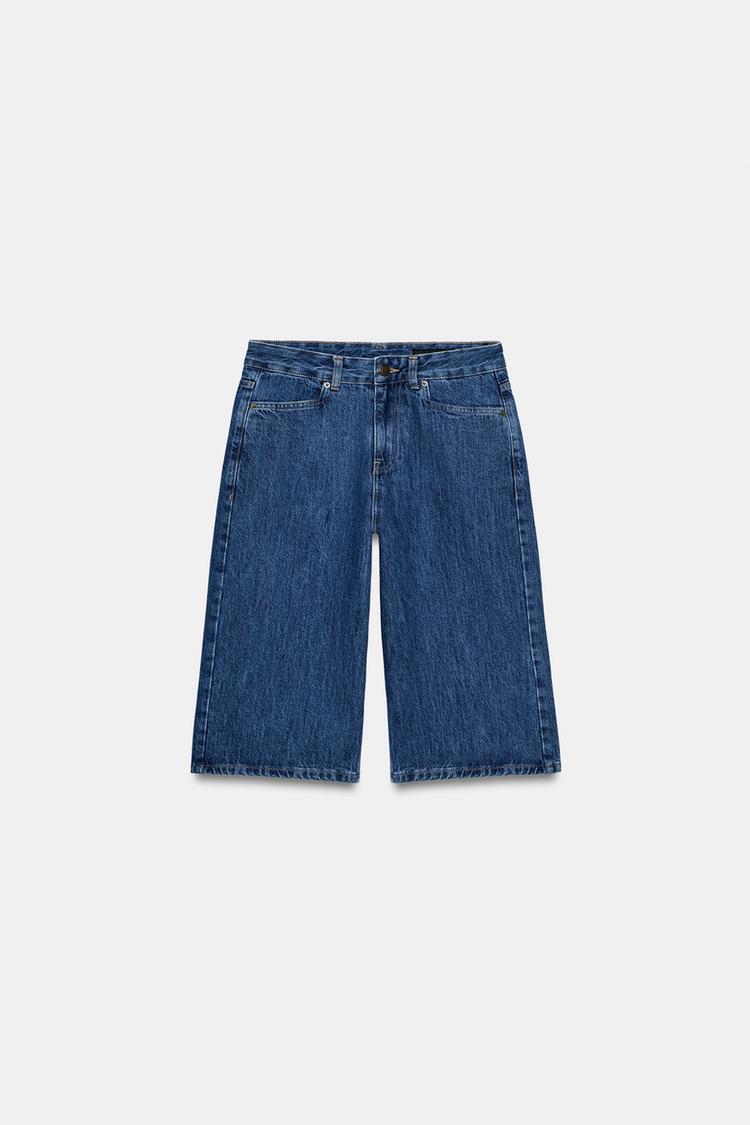 Pantalones cortos Bermuda de denim de talle medio ZW Collection 5