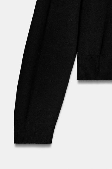 PULL EN MAILLE AVEC BOUTONS - Noir de Zara - Image 9