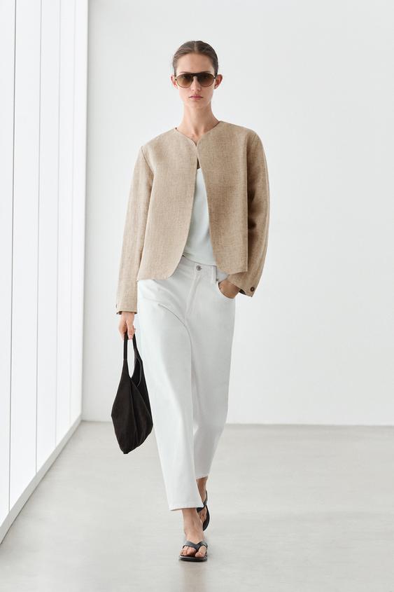 Bomber jacket with flecked detail from Zara - $290