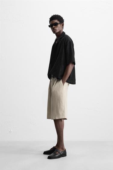 RELAXED FIT JACQUARD SHIRT - Black by Zara - Image 3