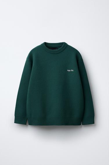 Zara SOFT KNIT SWEATER - Green
