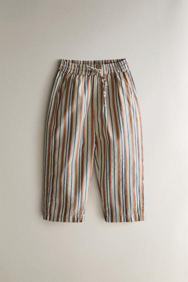 KIDS' STRIPED BEACH TROUSERS - Brick by Zara - Image 0