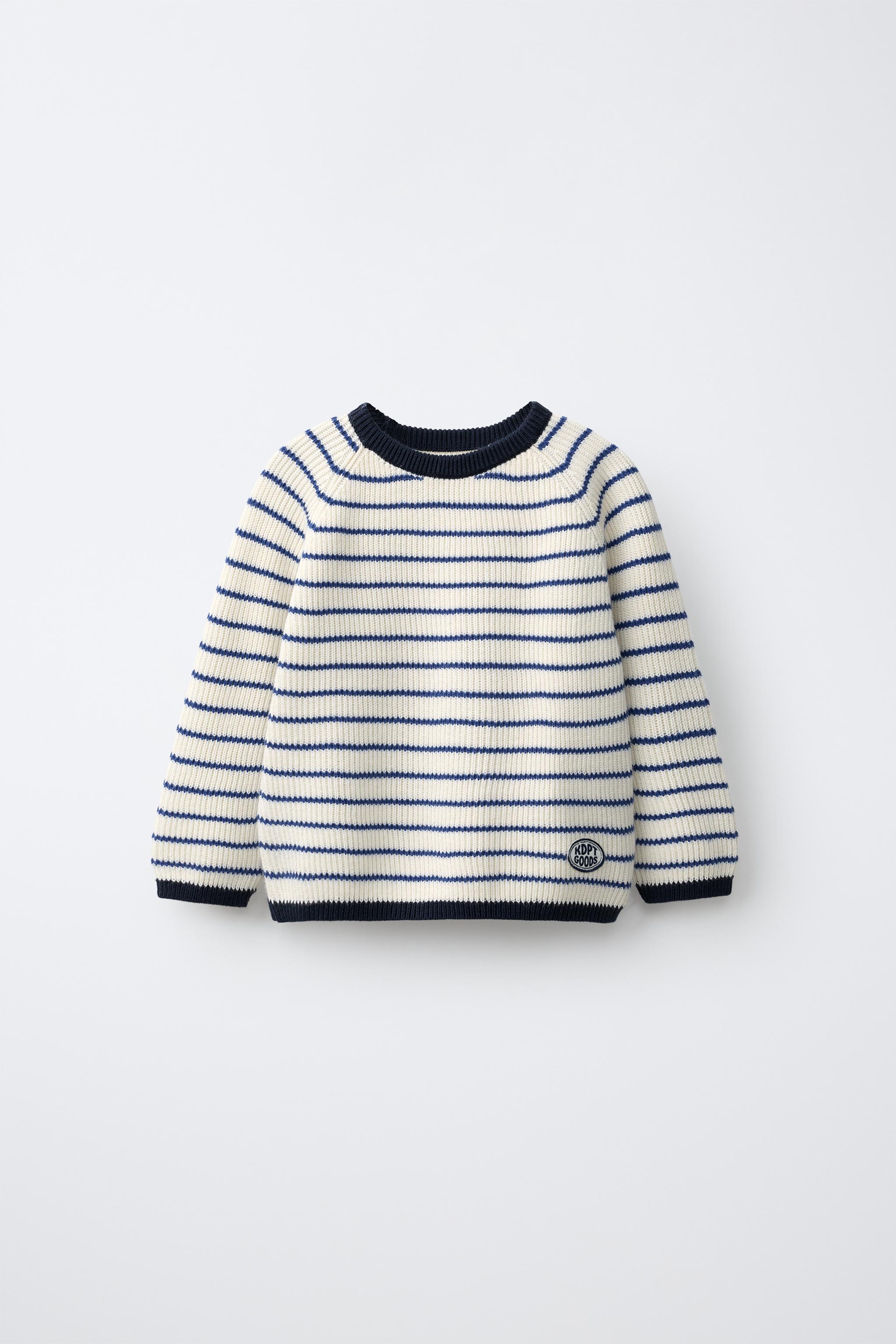 ボーダーニットセーター - ブルー | ZARA Japan / 日本
