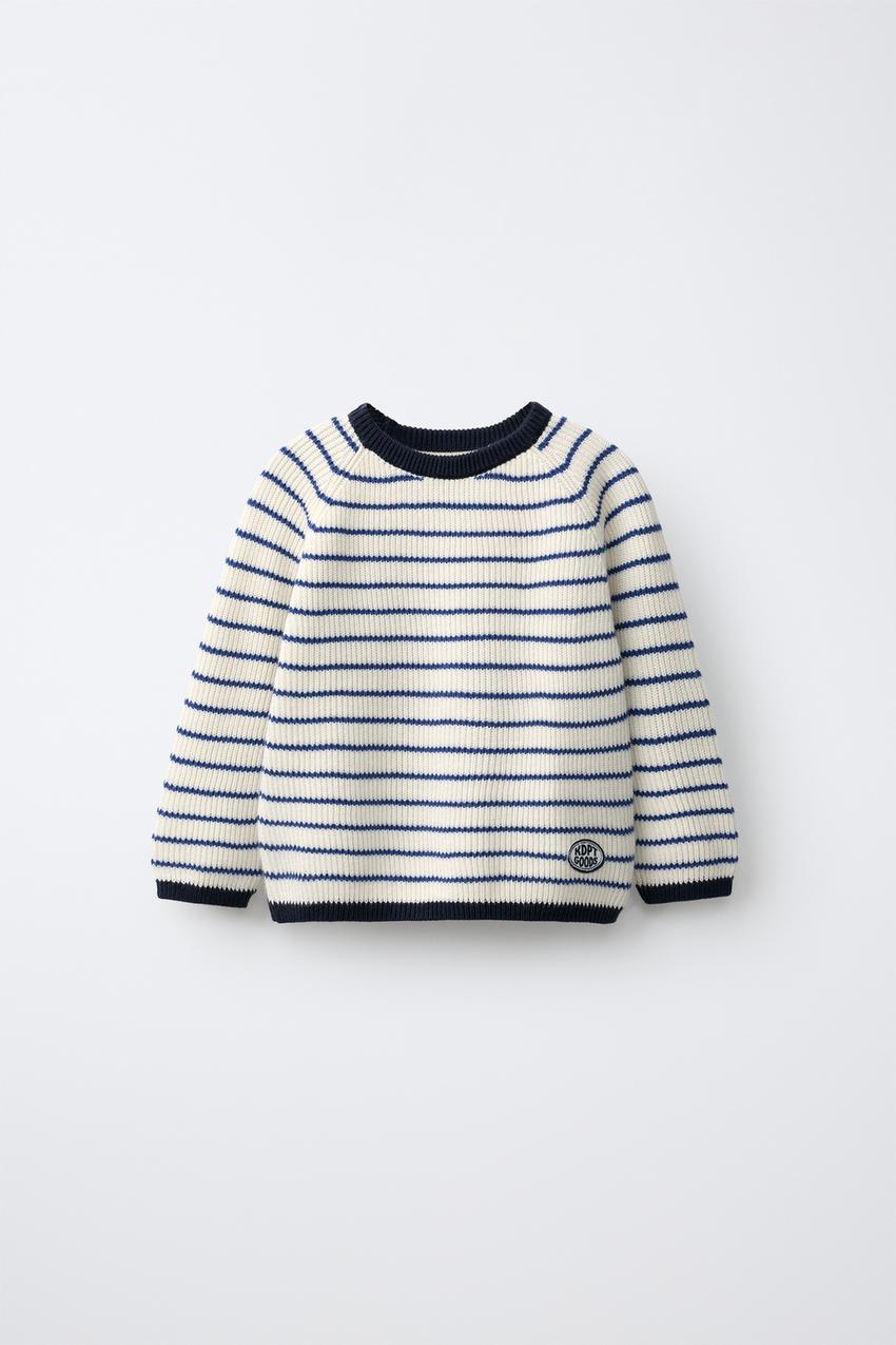 ボーダーニットセーター - ブルー | ZARA Japan / 日本