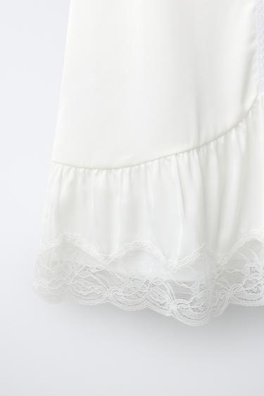CONTRAST CAMISOLE DRESS - White by Zara