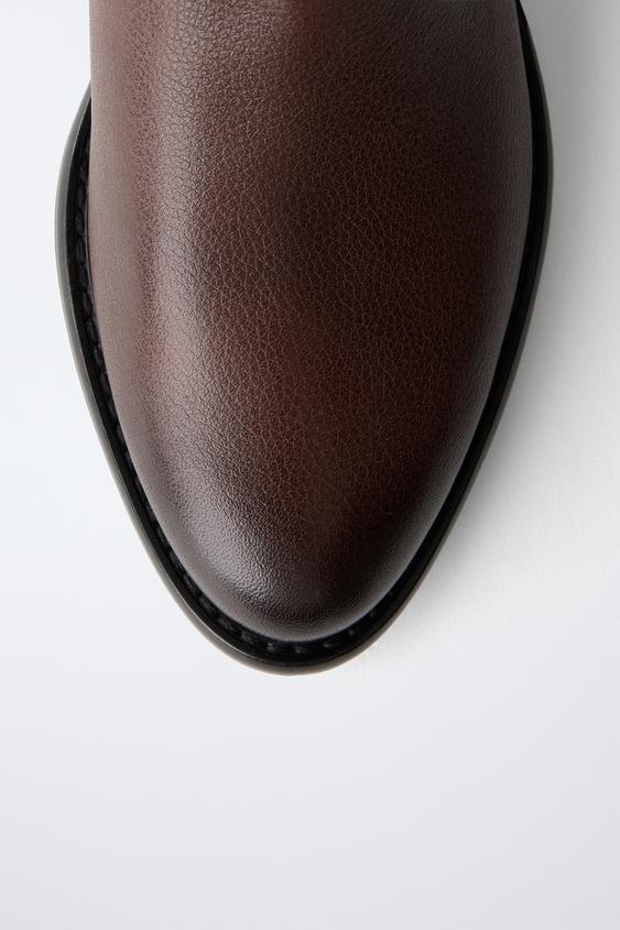 BOTTES COW-BOY CUIR - Marron de Zara - Image 5
