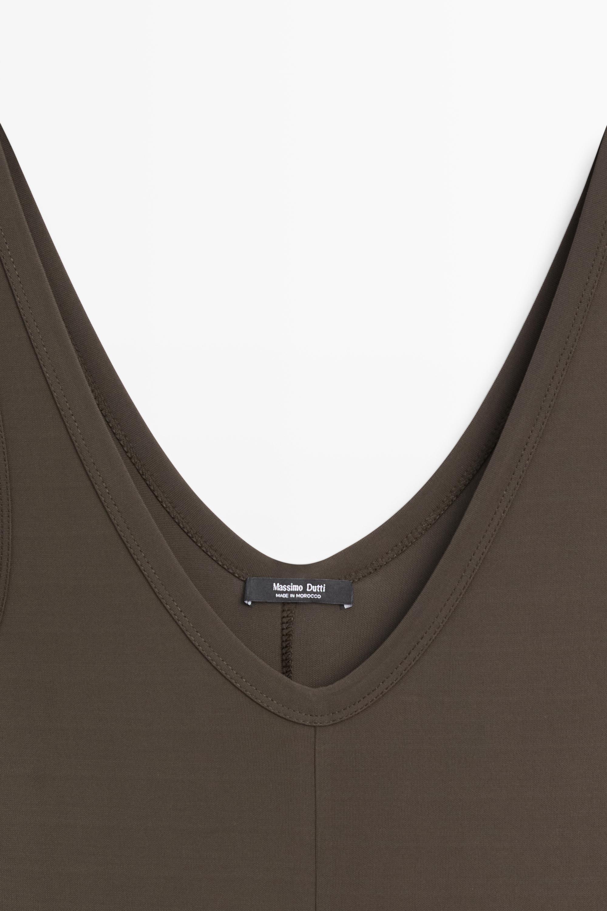 Midi dress with central seam detail