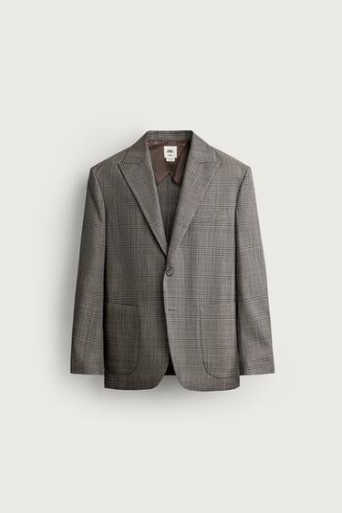 BLAZERRA, RELAXED FIT, KOADRODUN, %100 ARTILEZKOA - Marroia, Zara-rena