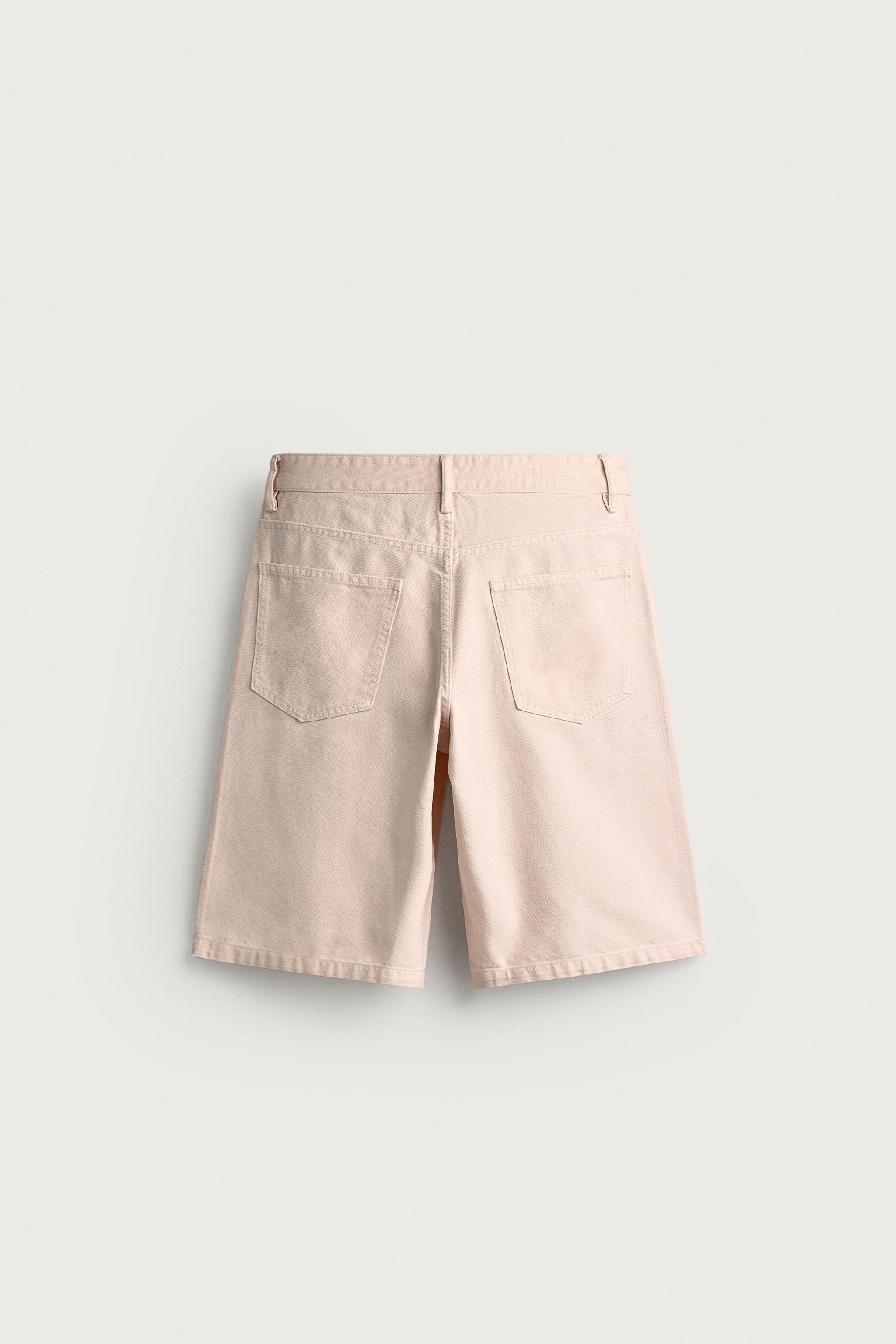 Zara RELAXED FIT DENIM BERMUDA görsel 7