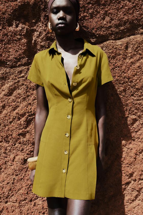 Shirt Dress for Women Lapel Solid Color Cotton Linen Long Sleeve Sundress  Button Down Drawstring Casual Flowy Midi Dress (Large, White)