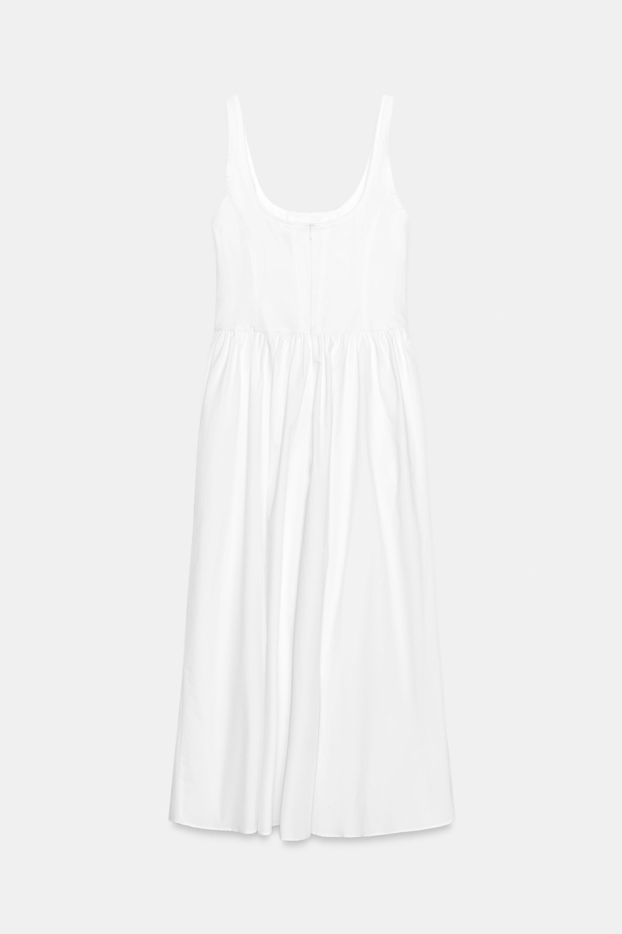 zara white dress corset NEW Zara Womans White Combination Satin Corset Dress. Sz S. NWT