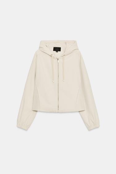 HOODED BOMBER JACKET - Ecru by Zara
