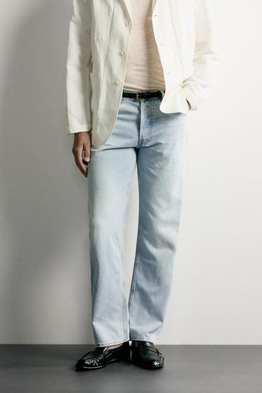 STRAIGHT-LEG JEANS - Light blue by Zara