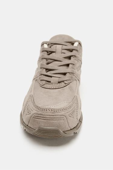 RUNNING STYLE TRAINERS - Taupe Grey by Zara - Image 4