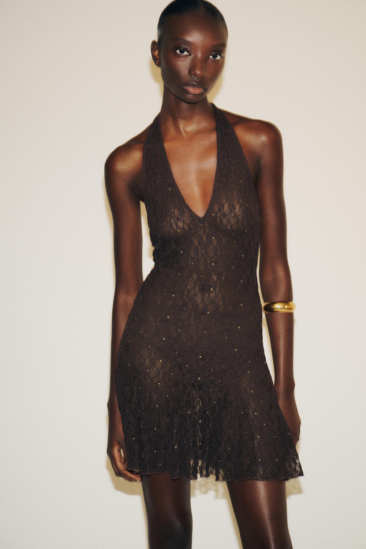 STUDDED SCARF DRESS
