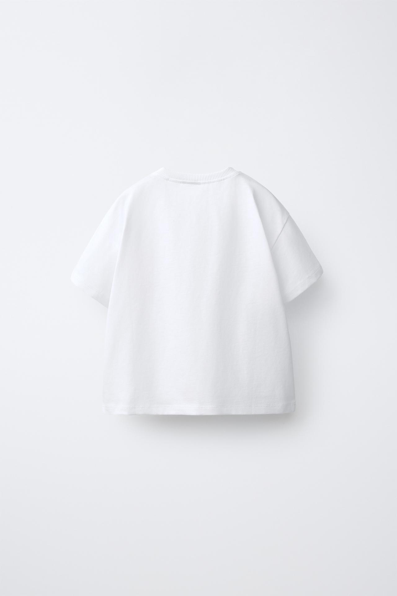 CROCHET FLOWER POCKET T-SHIRT — White