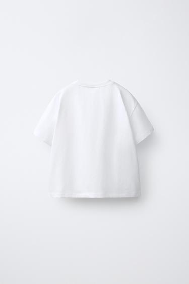 CROCHET FLOWER POCKET T-SHIRT — White 2