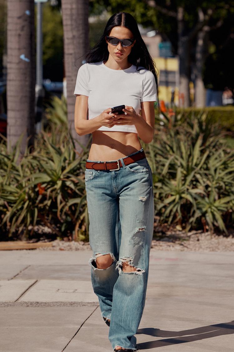 KISA KOLLU CROP T-SHIRT