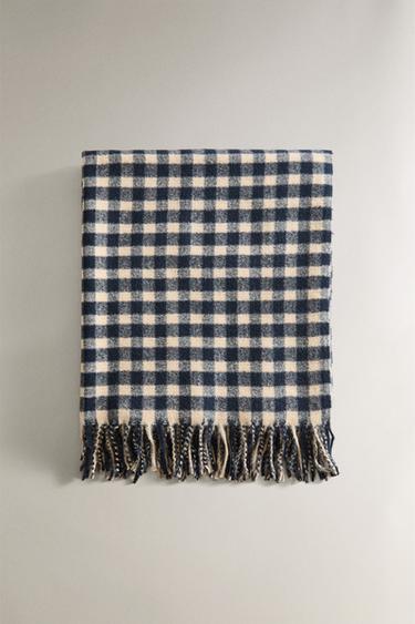 PLAID DOUX VICHY NOËL - Bleu de Zara - Image 3