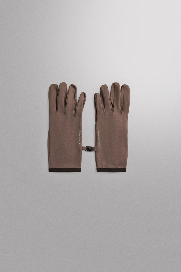 RUNNING GLOVES — Brown / Taupe