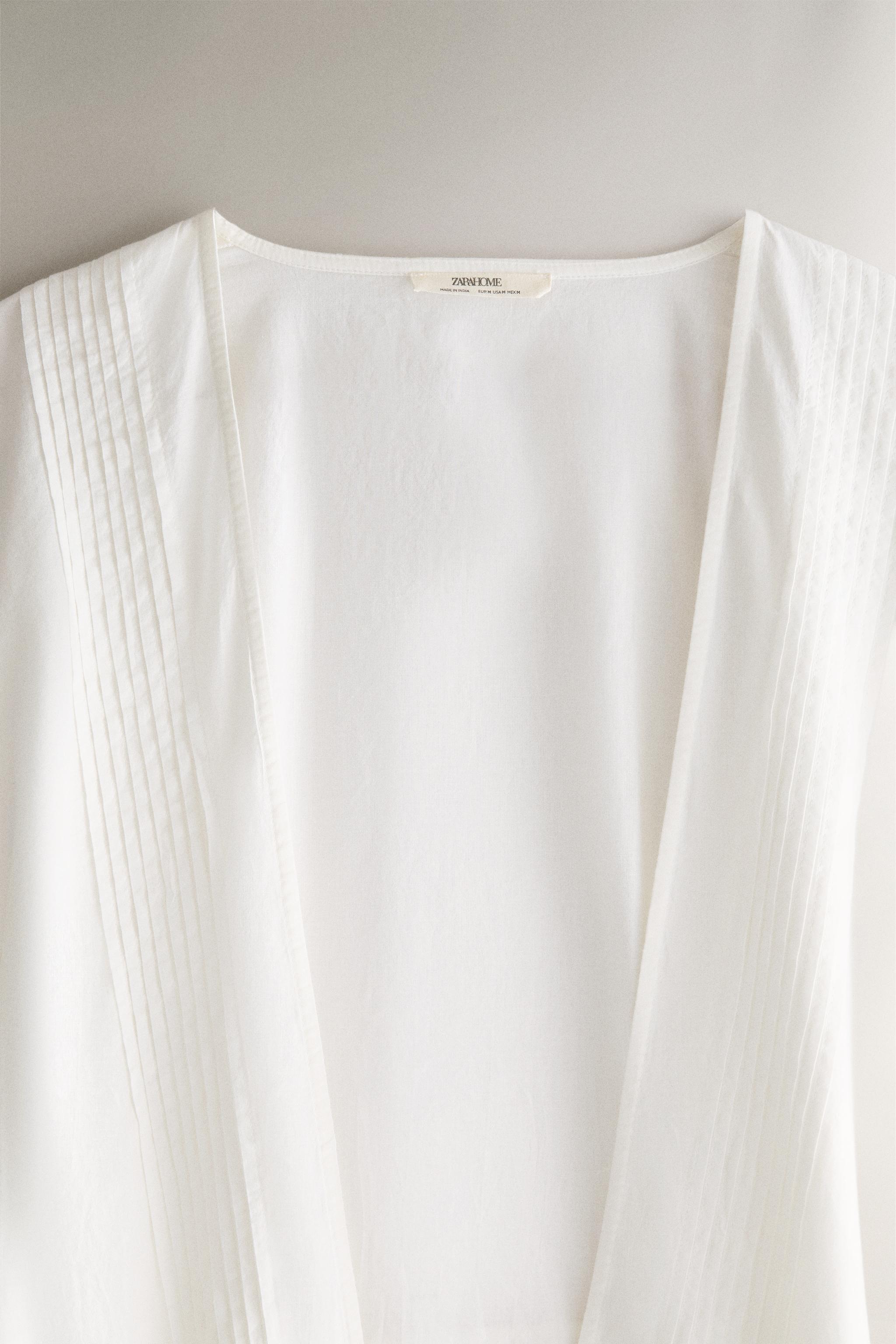 COTTON PINTUCK ROBE
