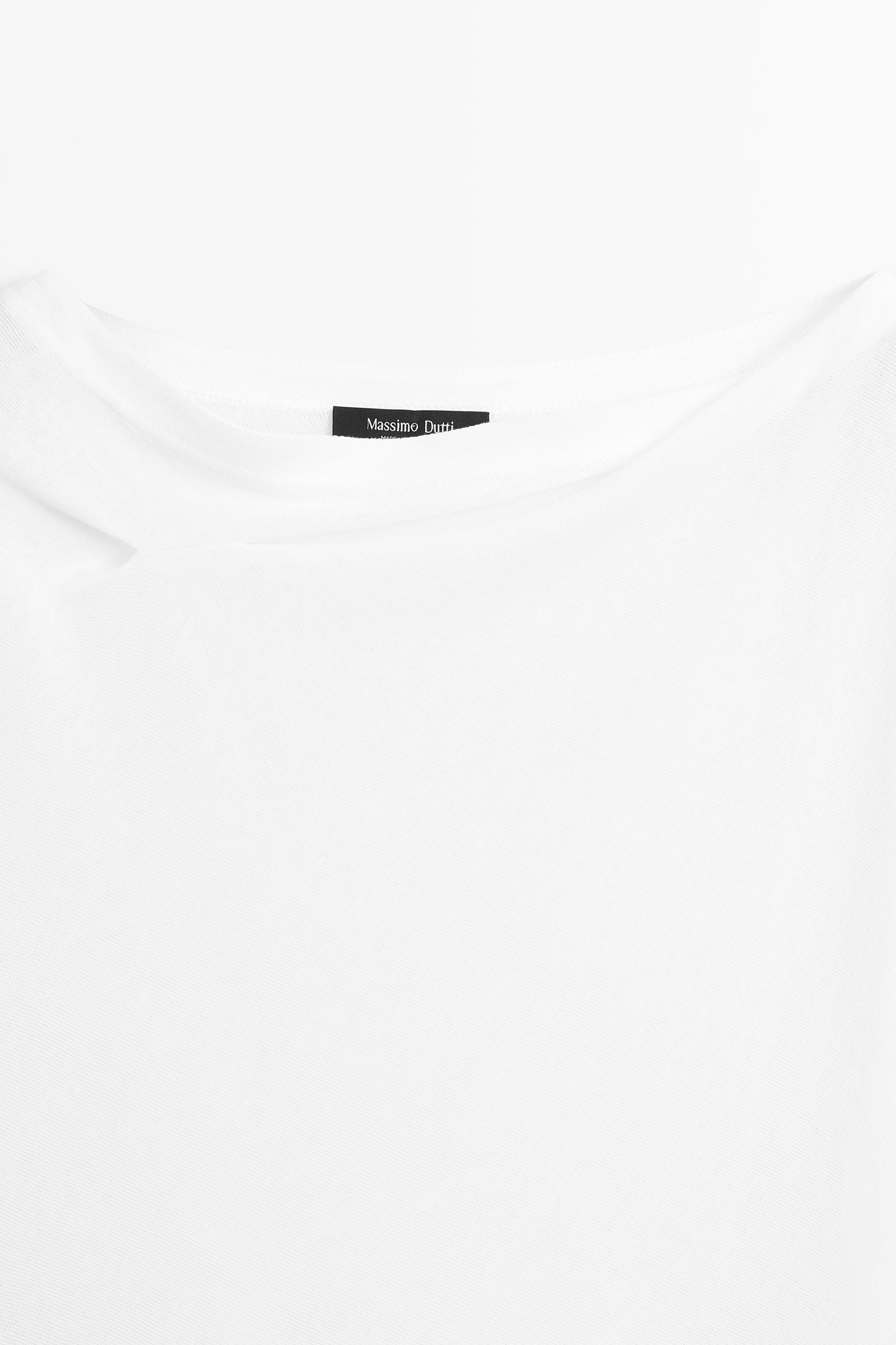 T-shirt fluide manches courtes effet crêpe