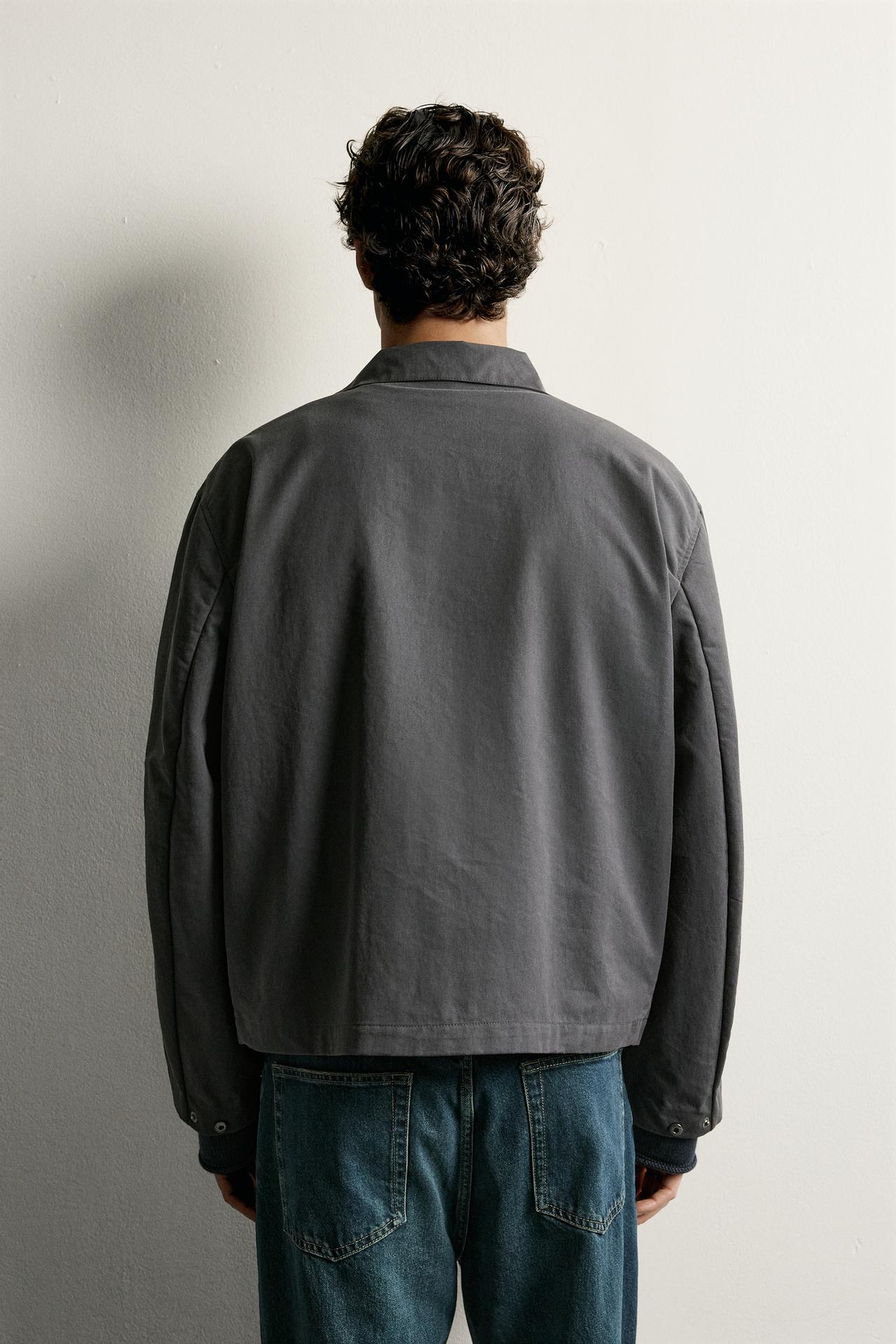 WATER-REPELLENT TECHNICAL JACKET — Anthracite grey
