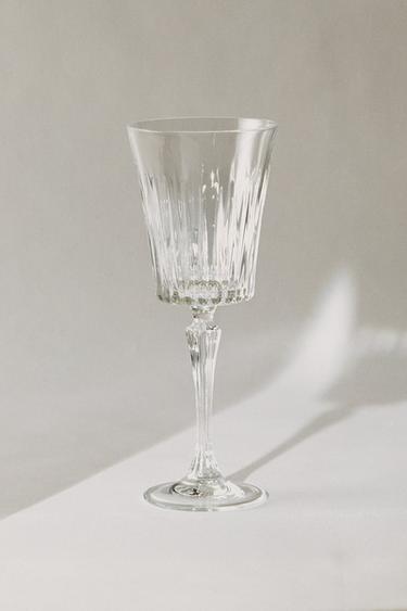 VERRE À VIN CRISTALLIN RELIEF - Transparent de Zara - Image 4