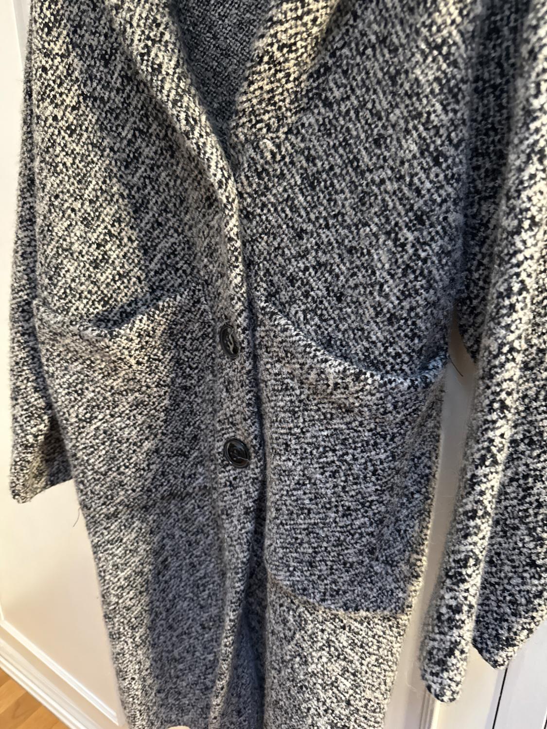 WRAP COLLAR KNIT COAT - Image 2
