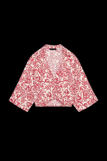 PRINTED RUSTIC TOP - Multicoloured by Zara - Image 0