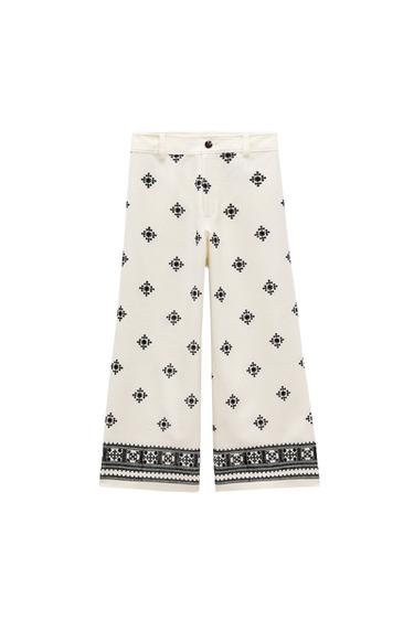 PANTALÓN ESTAMPADO CON LINO
