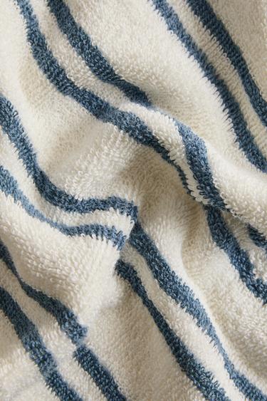 RUČNÍK NA RUCE S DVOJITÝM PROUŽKEM (SADA 3 KS) - zaprášená modrá od Zara