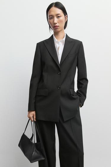 100% Wool Suit Blazer — Black 2