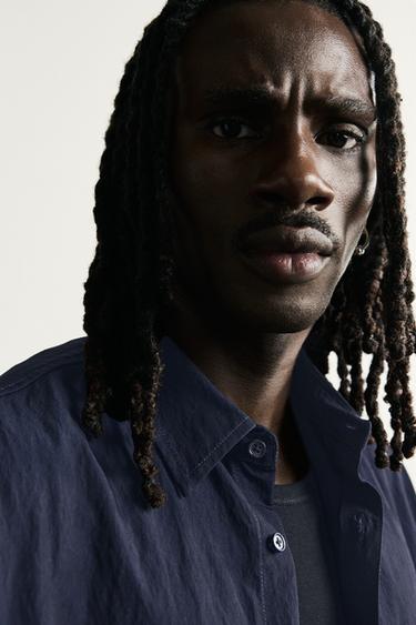 CHEMISE FLUIDE COUPE DÉCONTRACTÉE - Bleu de Zara - Image 5