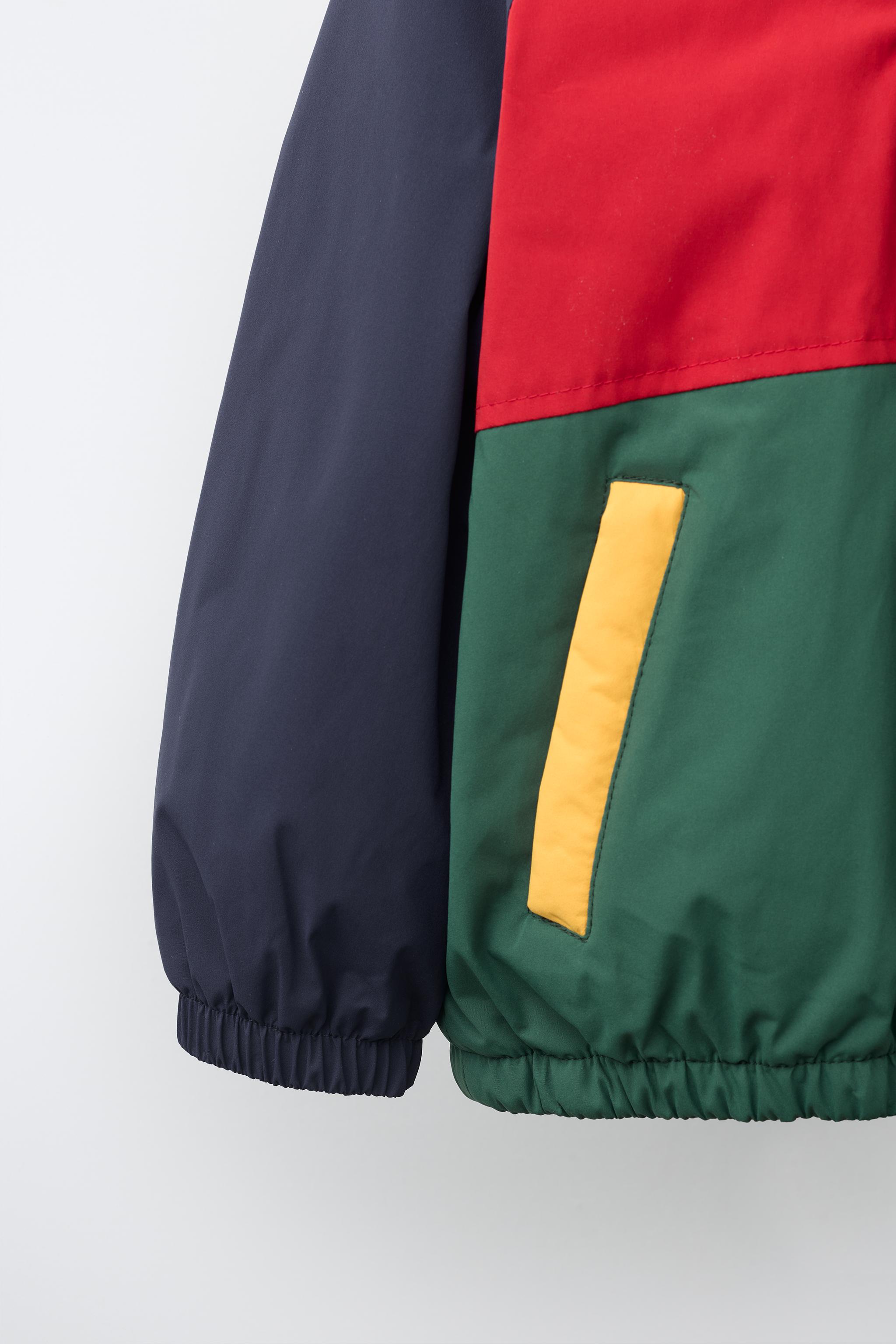 WATER REPELLENT COLORBLOCK PUFFER JACKET