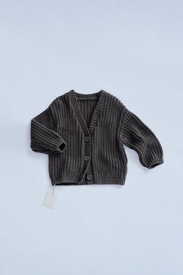 ZARA TIMELESS - CHUNKY KNIT CARDIGAN - Grey by Zara - Image 0