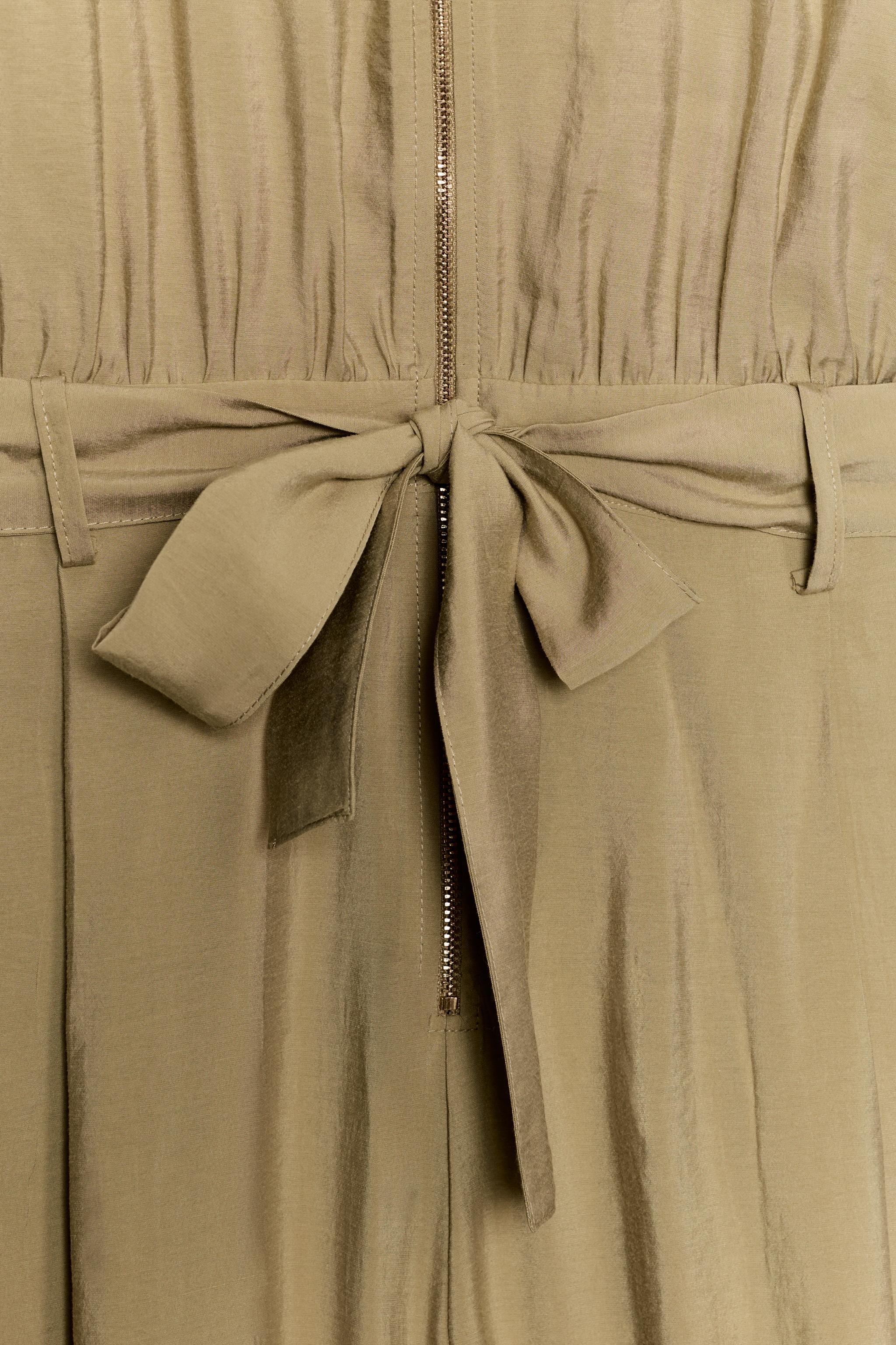 Belted Zip-Front Jumpsuit