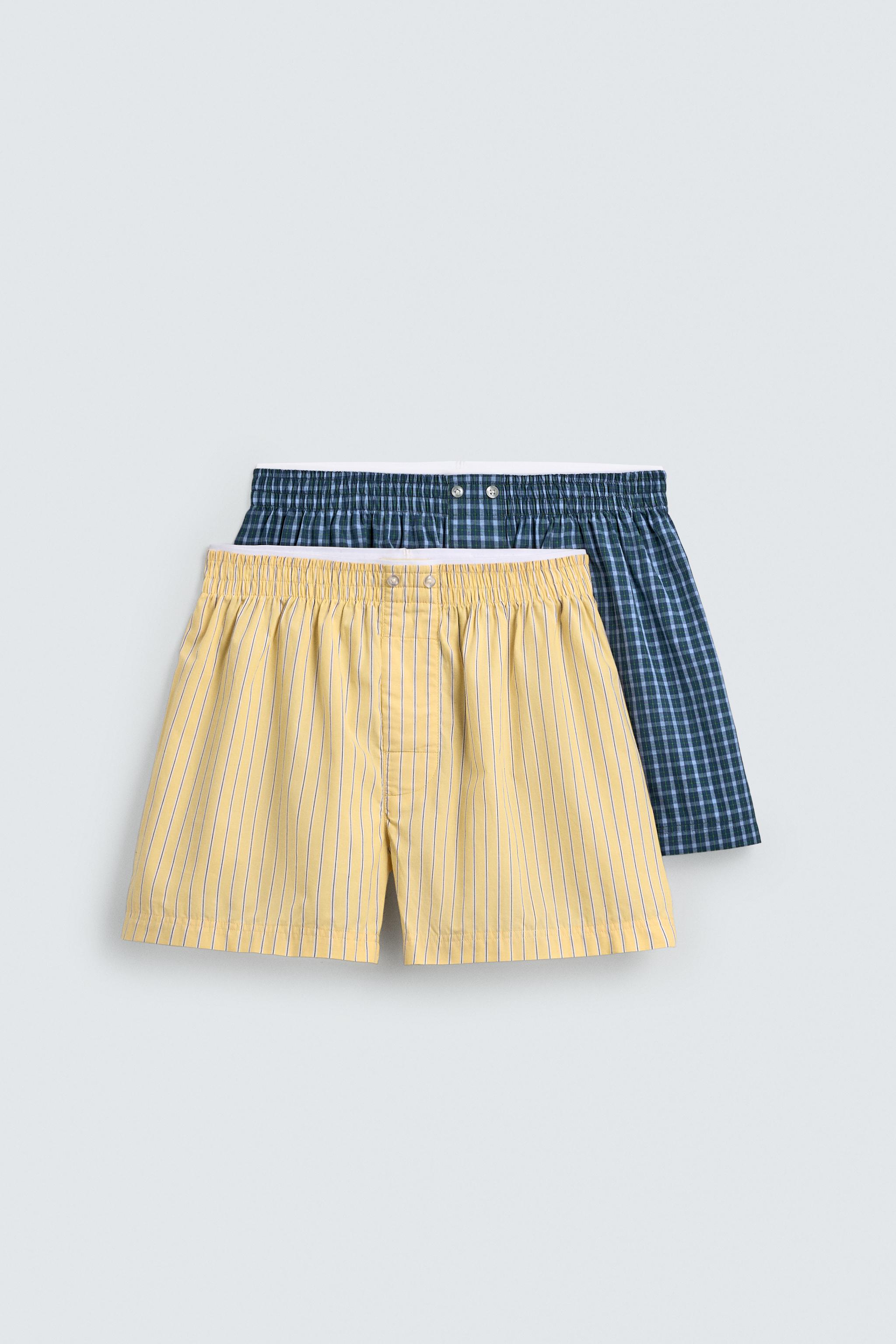 LOT DE 2 BOXERS EN POPELINE COMBINÉE