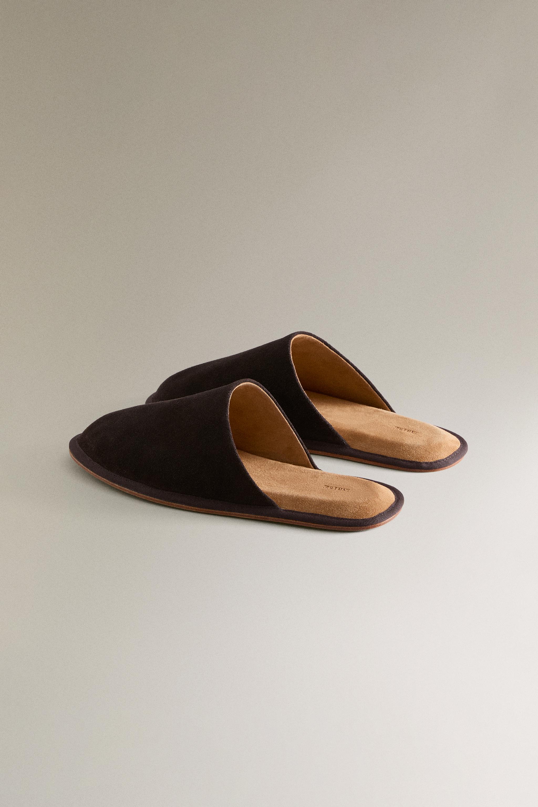LEATHER MULE SLIPPERS