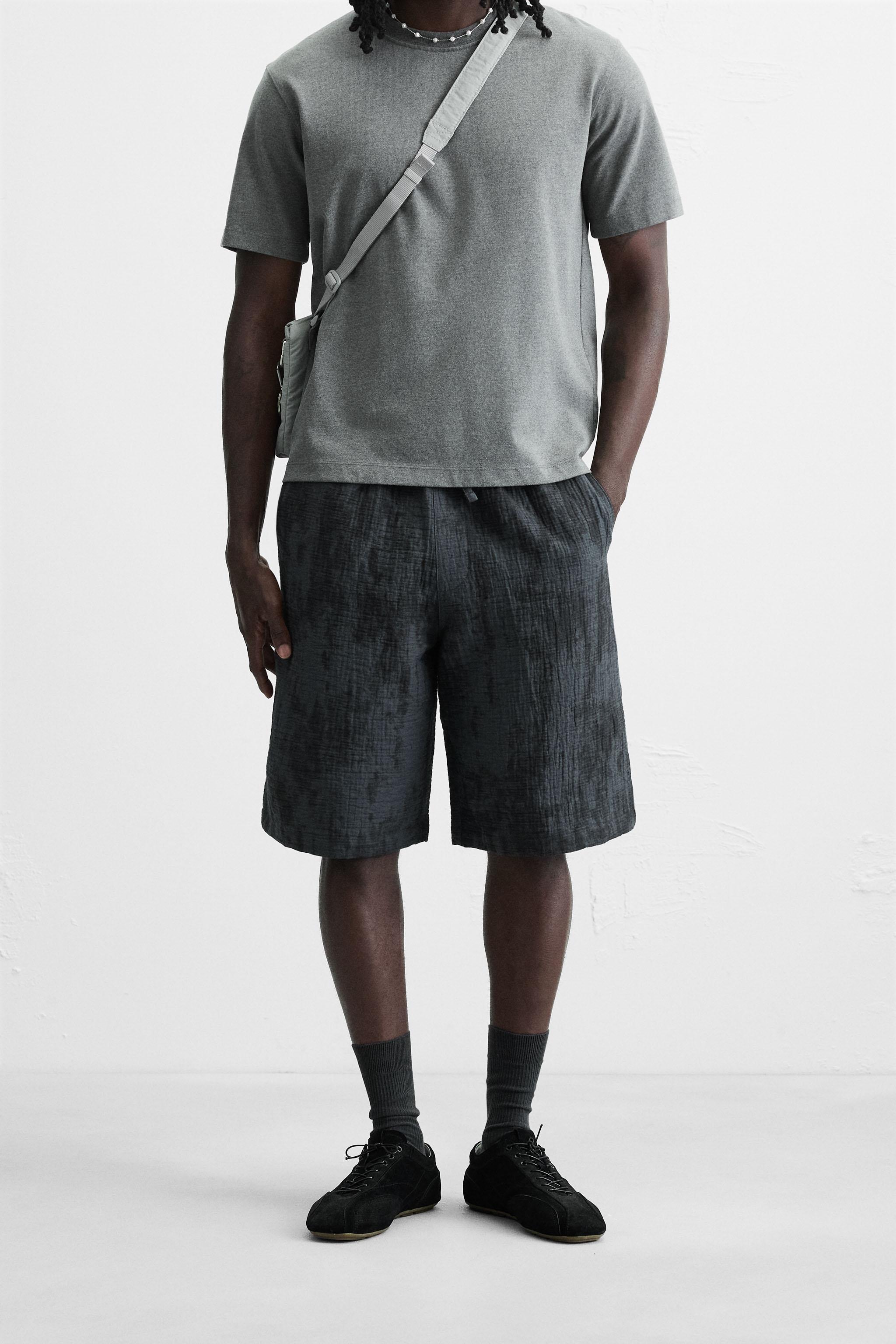 BERMUDA STRUCTURÉ IMPRIMÉ TIE AND DYE