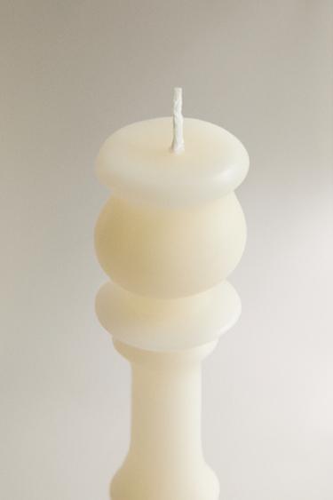 DECORATIVE CANDLE HOLDER CANDLE - White by Zara - Image 2