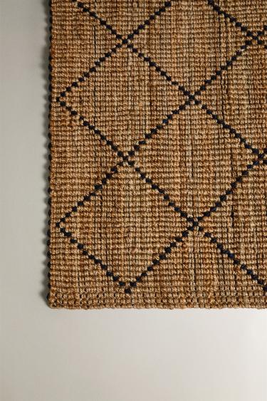 DIAMOND PRINT RUG - Mid-blue by Zara - Image 1