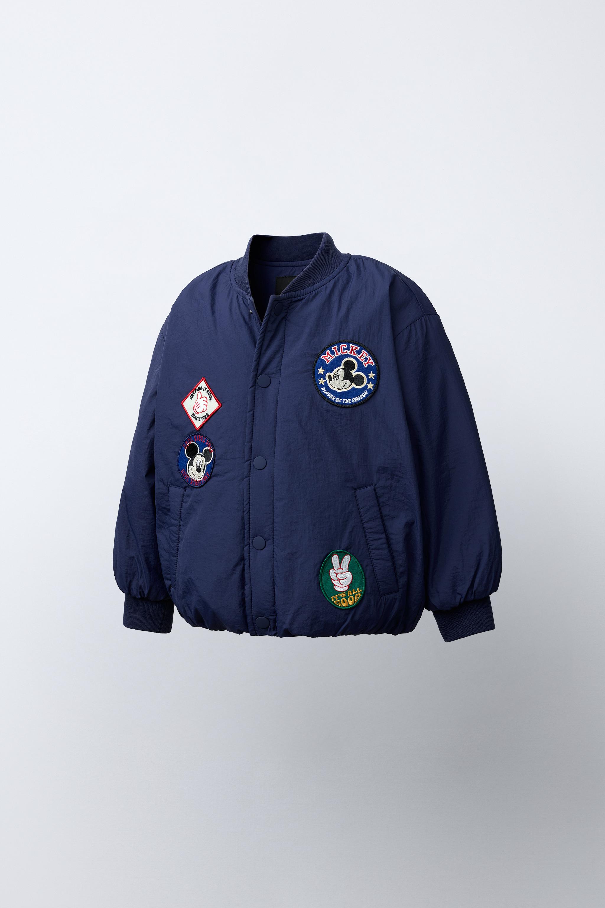 ミッキーマウス ©ディズニー パッチ ボンバージャケット - ブルー