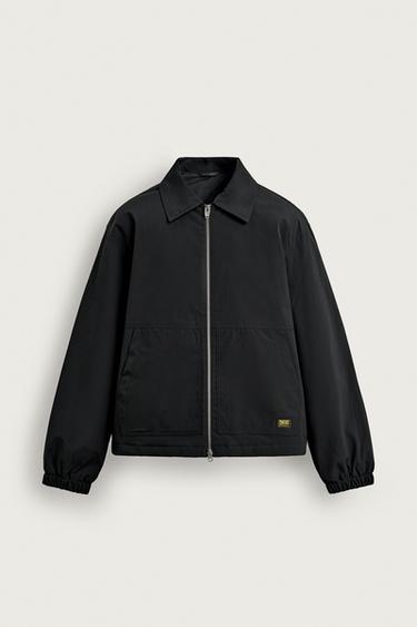 RELAXED FIT TECHNICAL JACKET - Black by Zara