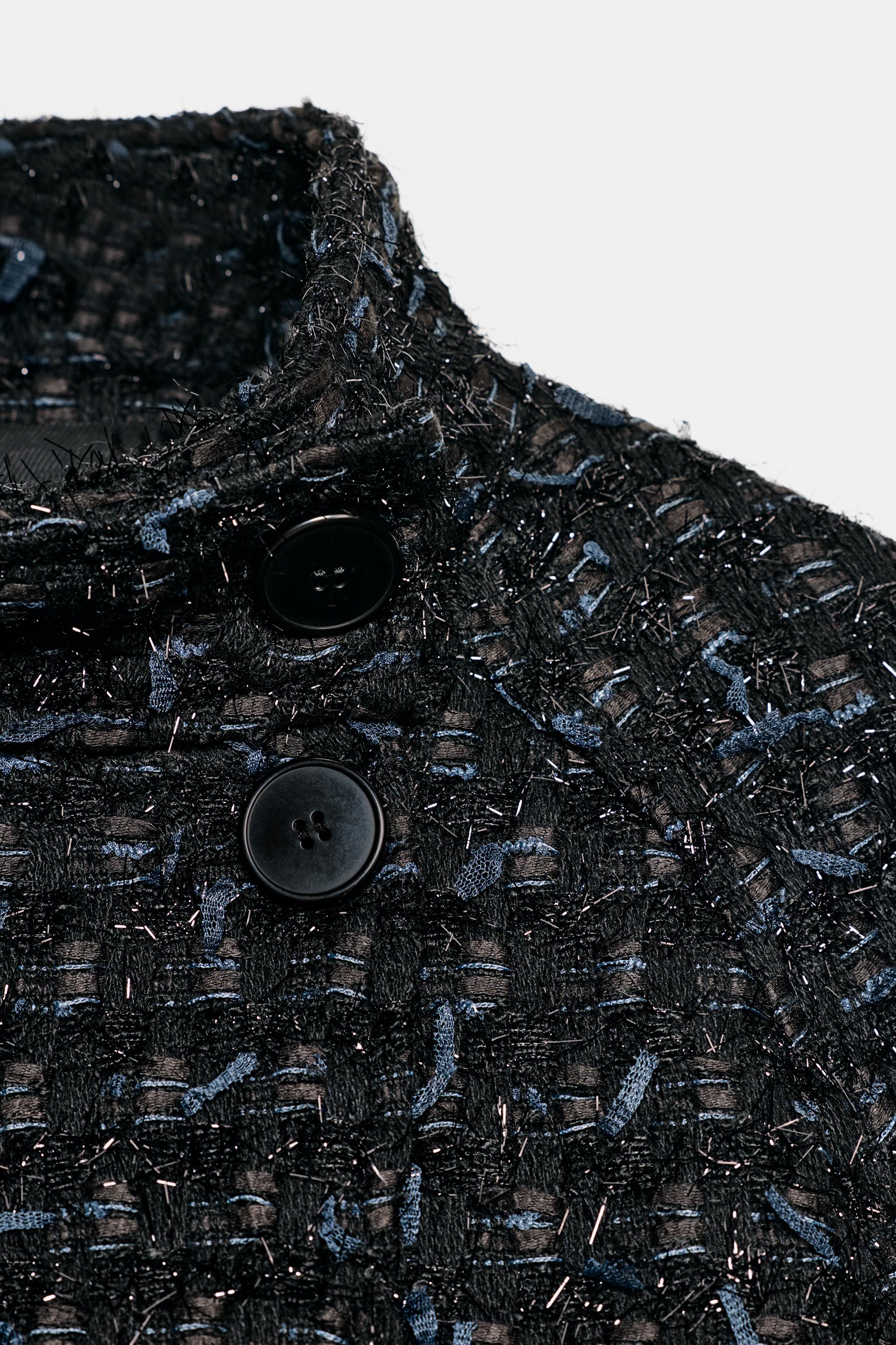 VESTE CROISÉE STRUCTURÉE AVEC FIL MÉTALLISÉ