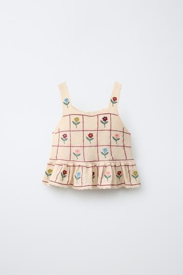 TOP PUNTO FLORES - Crudo medio de Zara - Imagen 0