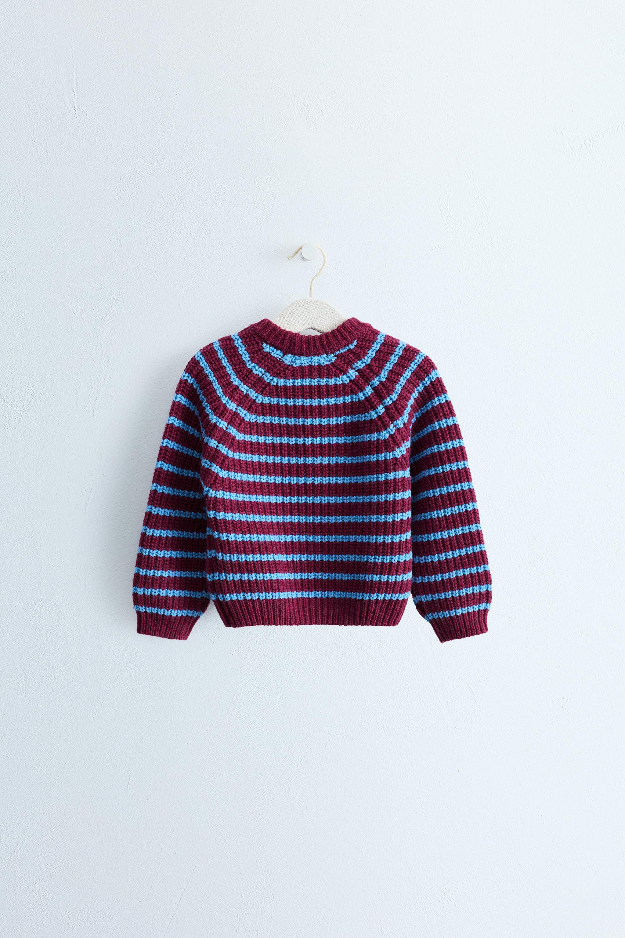 Детские свитеры Zara TIMELESS - STRIPED COTTON AND WOOL KNIT JUMPER — фото 4