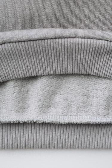SWEAT CŒUR À INSCRIPTION BRODÉE - Gris moyen de Zara - Image 3