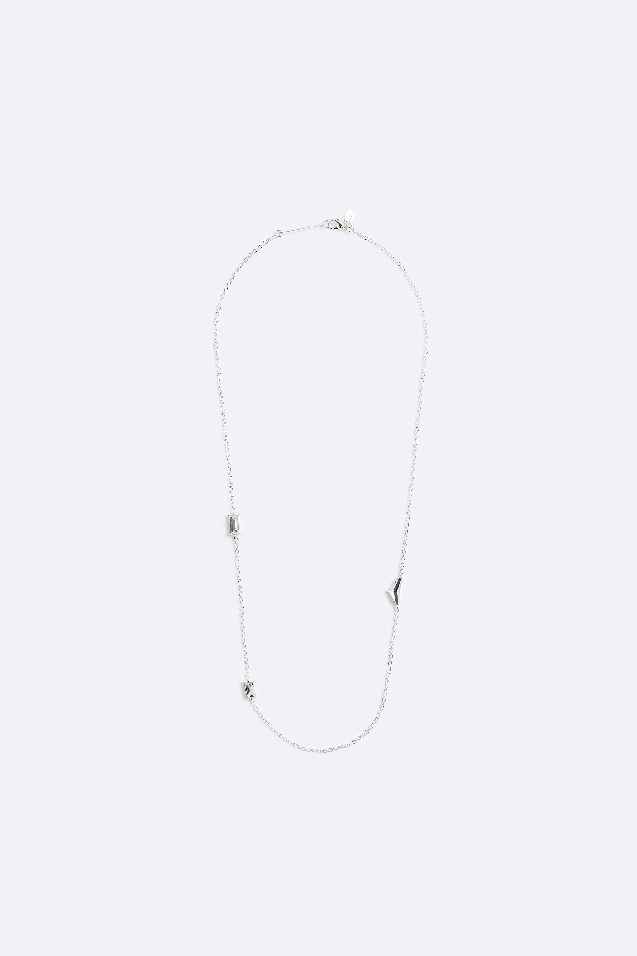 CHAIN WITH SHIMMERY CHARM - Silver | ZARA United States